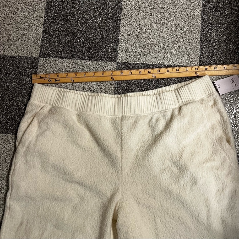 NWT Auden Teddy Fleece Jogger Pants Off White XXL - Picture 4 of 11